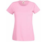 Fruit of the Loom women's value weight t-shirt, lady-fit - Pink - X-Small
