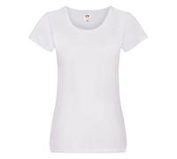 Fruit of the Loom women's value weight t-shirt, lady-fit - White - Small