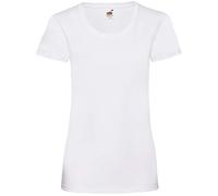Fruit of the Loom women's value weight t-shirt, lady-fit - White - Small