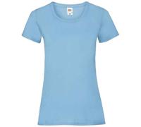Fruit of the Loom Women's Valueweight Heather Lady Fit T-Shirt in Light Blue | Size: 12 Fruit Of The Loom Light Blue 12