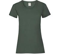 FRUIT OF THE LOOM Women's Valueweight Short Sleeve T Shirt, Bottle Green, M UK
