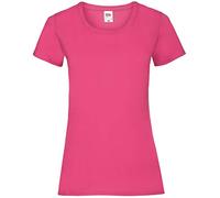 Fruit of the Loom Women's Valueweight Short Sleeve T-Shirt, Fuchsia, 12 (Manufacturer Size:Medium)