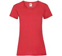 Fruit of the Loom Women's Valueweight T-Shirt – Short Sleeve – Red – Size Small (10)
