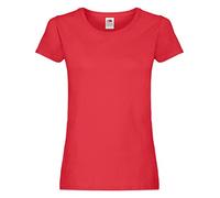 Fruit of the Loom Women's Valueweight Short Sleeve T-Shirt, Red, 14 (Manufacturer Size:Large)
