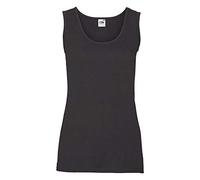 FRUIT OF THE LOOM Women's Valueweight Vest, Black, M UK