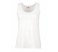 Fruit of the Loom Women's Valueweight Vest Lady-Fit Sports Tank Top, White (White 000), S