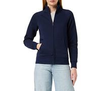 Fruit of the Loom Women's Zip front Premium Sweater, Deep Navy, 8 (Manufacturer Size:X-Small)