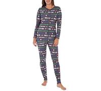 Fruit of the Loom womens13113Christmas Ribbed Union Suit Thermal Underwear Union Suit - Multi - Medium/Large