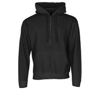 Fruit of the Loom Zip Through Hooded Sweat in Black Size M