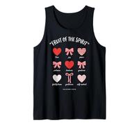 Fruit of The Spirit Bows Hearts Galatians 5:22 Christian Tank Top