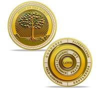 Fruit of The Spirit Challenge Coin - Tree of Life Design with Biblical Virtues - Christian Inspiration and Faith Token
