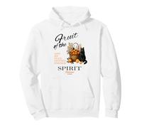 Fruit Of The Spirit Christian Bible Verse Cute Basket & Cat Pullover Hoodie