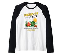 Fruit of The Spirit Christian Bible Verse Cute Summer Fun Raglan Baseball Tee