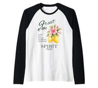 Fruit of The Spirit Christian Bible Verse Pretty Lemon Raglan Baseball Tee