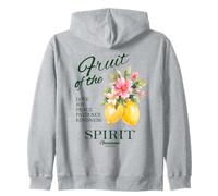 Fruit Of The Spirit Christian Bible Verse Pretty Lemon Zip Hoodie