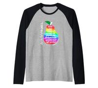 Fruit of The Spirit Fun Christian Bible Verse Rainbow Pear Raglan Baseball Tee