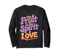 Fruit of the Spirit Love Galatians 5:22 Quote Bible Verse Long Sleeve T-Shirt