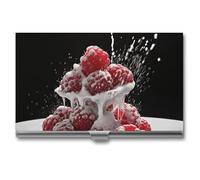 Fruit on Sugar Business Card Case Business Card Storage Slim Metal Credit Card Wallet Multi Functional Flip Cover Minimalist Wallet Card for Men And Women