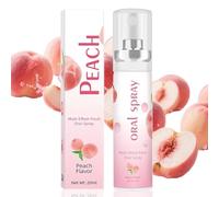 Fruit Oral Breath Spray for Adults,Bad Breath Treatment & Dry Mouth Relief,Long-Lasting Fresh Breath Freshener & Moisturizing Saliva Spray,Oral Care Mouth Spray Freshener,Tongue Cleaner（Peach）