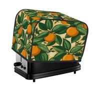 Fruit Orange Green Leaves Vintage Toaster Cover 2 Slice Toaster Cover, Dust Cover Kitchen Small Appliance Cover