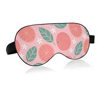 Fruit Orange Sleep Mask for Men Women Blackout Eye Cover, Soft Lightweight Comfortable Eye Mask with Adjustable Velcro Strap, Blocks Light for Travel Sleep Yoga Nap