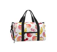 Fruit Party Duffel Bag with Shoe Compartment-Sports Gym Weekender for Men Women, Waterproof Travel Tote with Wet Pocket for Dirty Shoes