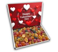 Fruit Pastilles Happy Valentines Day Sweets Gift Box Hamper (RED VALENTINES FRONT)