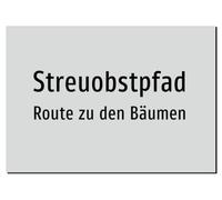 Fruit Path - Route to the Trees - Aluminium Sign A5: 210 x 148 mm - Without Graphics, Only Text