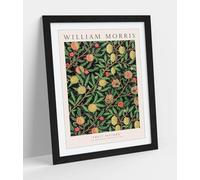 Fruit Pattern by William Morris Stunning Framed Wall Art Print Picture - A4 - Black Frame