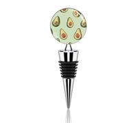 Fruit Pattern Wine Stopper Zinc Alloy Beverage Bottle Stopper Reusable Leak Proof Wine Cork Cute Champagne Saver Decorative Bottle Sealer Plug Gift for Men Women