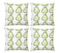 Fruit Pears Pattern 4 Pack Comfort Pillow Case Cover Soft Plush Pillowcases for Bedroom Living Room Couch 20 "x20 "