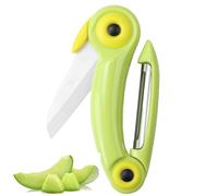 Fruit Peeler Multifunctional 2 in 1 Apple Cutter Mini Portable Vegetable Peeler Stainless Steel Paring Knife Easy Peeling Cutter Potato Apple for Kitchen Office Outdoor