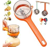 Fruit Peeler with Storage Box, Peeling Knife with Storage Box, Fruit and Vegetable Peeler with Storages Boxs, Vegetable Peelers with Catcher, for Home Kitchen, Fast Peeling (Orange)