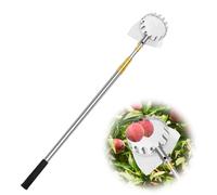 fruit picker, Fruit Picker Pole with Non-slip Handle, fig picker with Cloth Bag, fruit picker basket for Pear, Lemon, Orange, Apricot(2.5m)