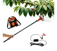Fruit Picker Pole with LED Screen, EVA Comfort Grip, Carbon Fiber Telescopic Pole, Pick Fruits Up to 6 Meters, for Pears, Oranges, Olives