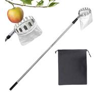 Fruit Picker Tool - Fruit Picker With Telescoping Handle | 160cm Fruits Grabber | Lightweight Apples Pickers With Fabric Bags | Rust-proof Adjustable Grabber Reacher For Cherry Berry Orange Lemon Pear