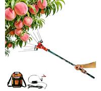Fruit Picker Tool with Telescopic Pole, 5.74-9.84 ft Adjustable, Battery Powered, High Efficiency Pick for Oranges, Mangoes, Avocados