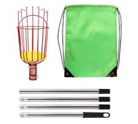 Fruit Picker with Lightweight Basket and Telescoping Rod for Avocados Harvesting Stainless Steel Fruit Chooser Rustproof Chooser