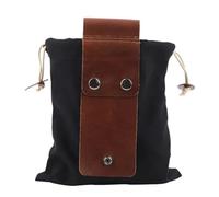 Fruit Picking Bag Outdoor Foraging Case Bag PU Leather Bushcraft Vegetable Harvest Garden Fruit Picking Waist Tools Storage Hanging Pouch(Black)