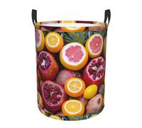 Fruit Picture Circular single-layer laundry basket, fit for multi-functional storage in dormitories/bedrooms