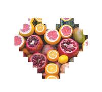 Fruit Picture-Standard Print Building Brick Block Puzzle Heart Shaped,Christmas Valentines Birthday Anniversary Presents