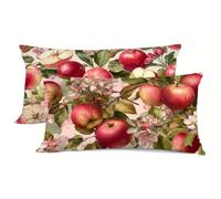 Fruit Pillows 2 Pack Flower Pillow Protectors 40x70cm LinenPillow Case 2 Pack, With Hidden Zipper Pillow cases, Pillows Hotel Quality, Bedding Standard Size Pillowcase, for Outdoor Decoration bz-845