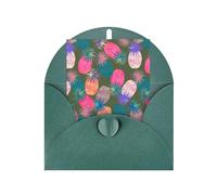 Fruit Pineapple Print Adorable Blank Cards& Envelopes,Unique Designs Perfect for Festivals, Invitations