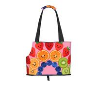 Fruit Platter Pet Carrier Bag-Foldable Travel Tote For Small Dogs Cats, Portable Soft Sided Pet Crate With Seatbelt For Cat Puppy
