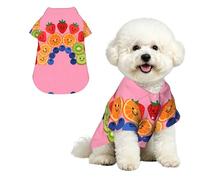 Fruit Platter S Pet Hawaiian Shirt for Small Dogs-Cute Summer Beach Outfit for Puppy, Soft Breathable Cat Clothes with Buttons