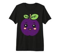 Fruit Plums Small Minimalist Fruits Simple Plum Premium T-Shirt