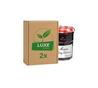 Fruit Preserve Jam Jar - Black Cherry Conserve - 370g - Compatible with Bonne Maman By Luxe Bitez (Pack of 2)