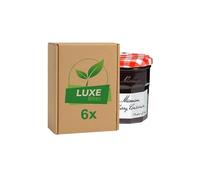 Fruit Preserve Jam Jar - Black Cherry Conserve - 370g - Compatible with Bonne Maman By Luxe Bitez (Pack of 6)