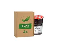 Fruit Preserve Jam Jar - Black Cherry Conserve - 370g - Compatible with Bonne Maman By Luxe Bitez (Pack of 4)