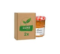 Fruit Preserve Jam Jar - Peach Conserve - 370g - Compatible with Bonne Maman By Luxe Bitez (Pack of 2)